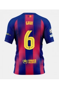 Barcelona Paez Gavi #6 Voetbaltruitje Thuis tenue 2025-26 Korte Mouw